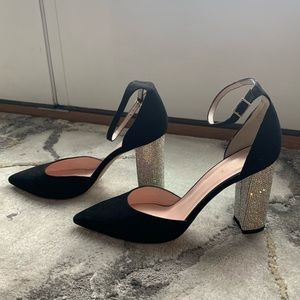 Kate Spade Sparkle Rhinestone Block Heels